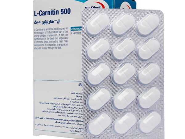 قرص ال کارنیتین 500 میلی گرم یوروویتال (60 عددی)
