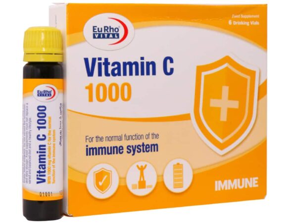 ویال خوراکی ویتامین C 1000 میلی گرم یوروویتال - 6 عدد
