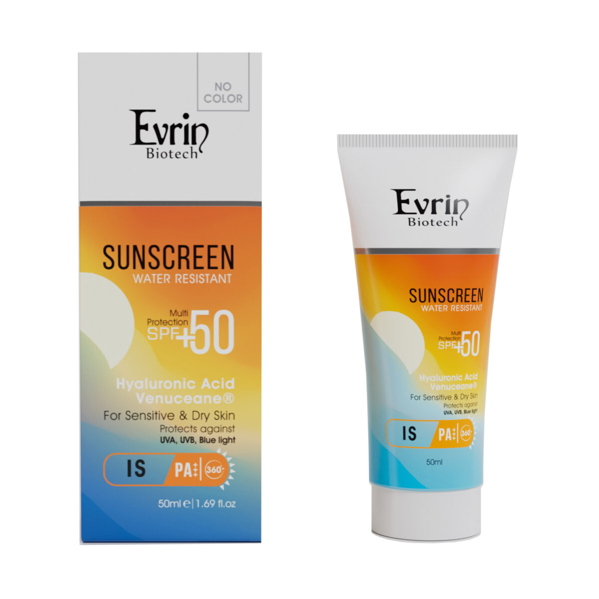 کرم ضد آفتاب SPF50 بدون رنگ پوست خشک و حساس اورین – 50 میلی لیتر - Image 1