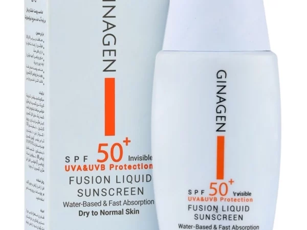 کرم ضد آفتاب بی رنگ پوست خشک و نرمال spf+50 ژیناژن - 50 میلی لیتر