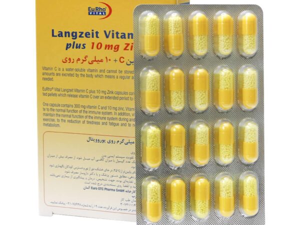 ویتامین C و زینک 10 میلی گرم یوروویتال (60 عدد)