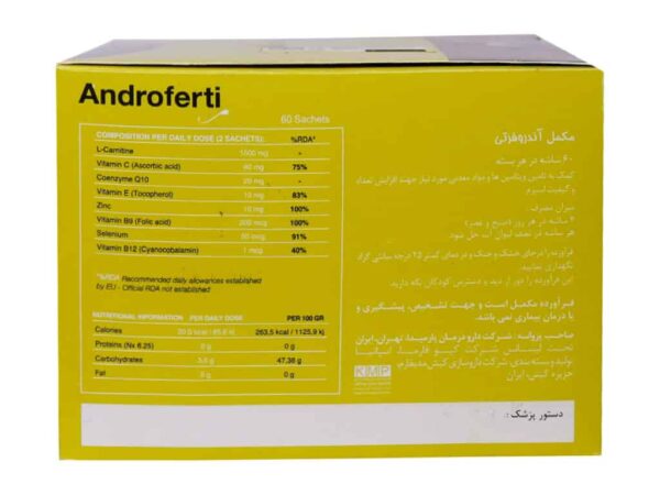 ساشه آندروفرتی دارو درمان پارمیدا (60 عددی)