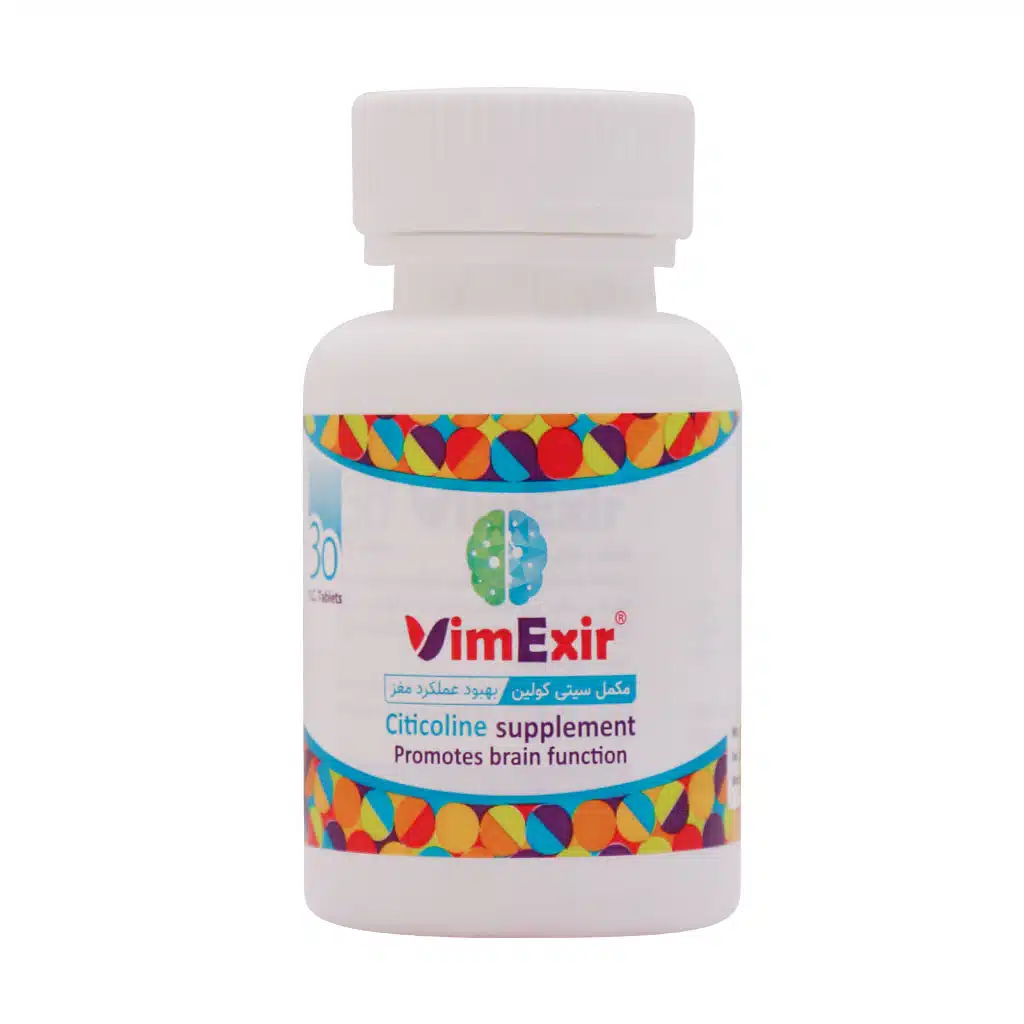Vimexir-Citicoline-30-FC-Tabs.jpg قرص سیتی کولین ویمکسیر - 30 عدد - Image 1