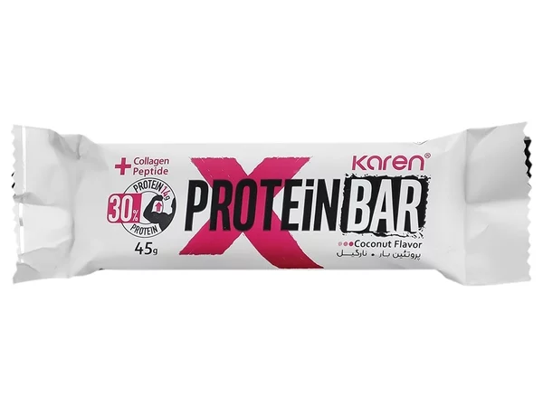 شکلات بار پروتئینی نارگیلی کارن – 45 گرم