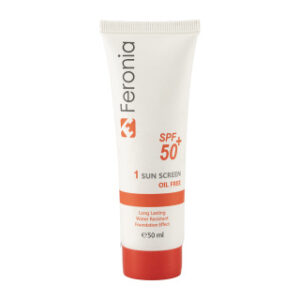 کرم ضد آفتاب +SPF50 صورت رنگی شماره 1 فاقد چربی فرونیا (50میلی لیتر)