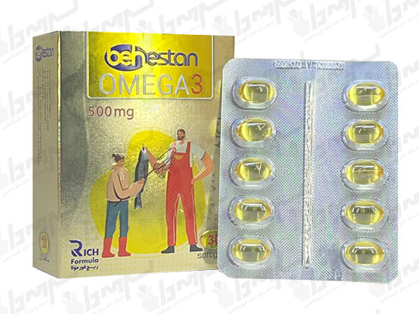 کپسول نرم امگا 3-500 میلی گرم بهسان-30عدد