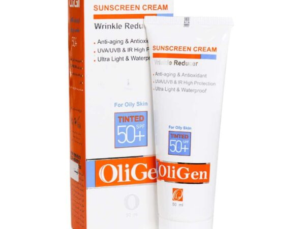 کرم ضدآفتاب رنگی پوست چرب SPF50 الی ژن (50 میلی لیتر)