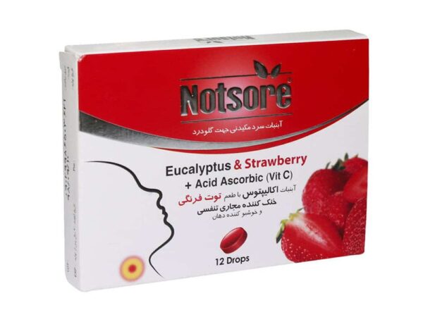 آبنبات مکیدنی توت فرنگی نات سور - 12 عدد