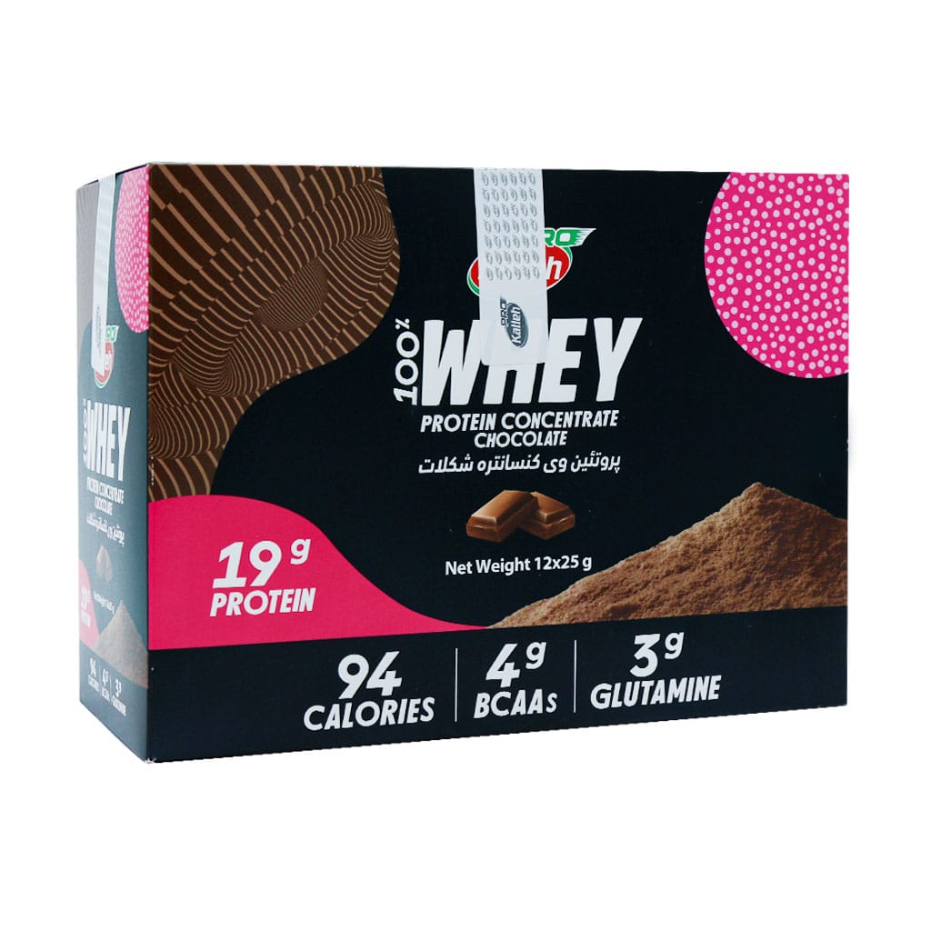 Kalleh-Pro-Whey-Protein-Cocentrate-Chocolate ساشه پروتئین وی پرو شکلات کاله | 12 عددی - Image 1