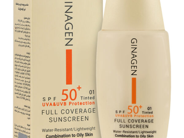 کرم ضد آفتاب رنگ 01 پوست چرب و مختلط spf+50 ژیناژن - 50 میلی لیتر