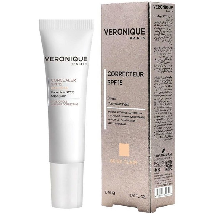 conceler-veronique-paris-spf15-light-beige-15ml کانسیلر SPF15 بژ روشن ورونیک | 15 میلی لیتر - Image 1