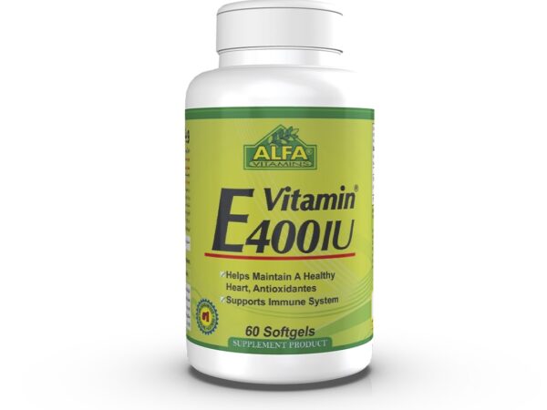 کپسول نرم ویتامین E 400IU آلفا ویتامینز ۶۰ عددی