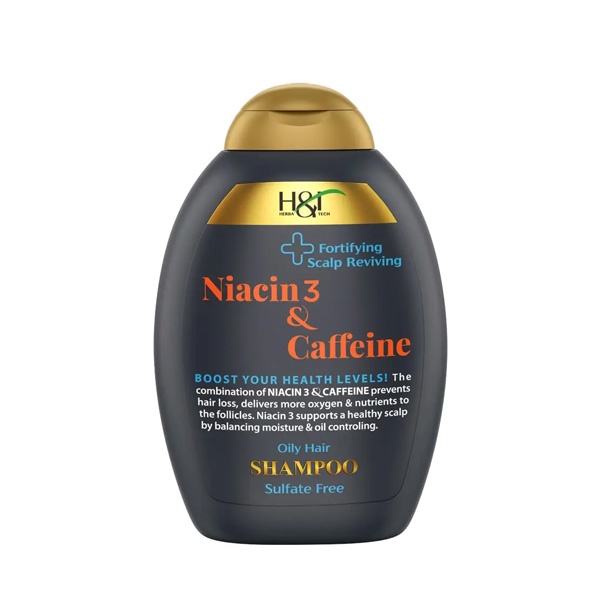 ht-shampoo-niacin-3-caffein-fortifying-scalp-reviving-385ml شامپو ضد ریزش و احیا کننده پوست سرحاوی نیاسین 3 و کافئین اچ اند تی | 385 میلی لیتر - Image 1