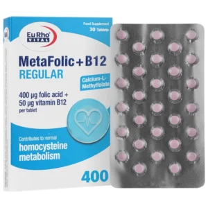 قرص متافولیک + ب 12 رگولار یوروویتال (30 عددی)