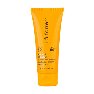 کرم ضدآفتاب ضد لک بی رنگ پوست چرب و آکنه ای SPF50 لافارر (40میلی لیتر)