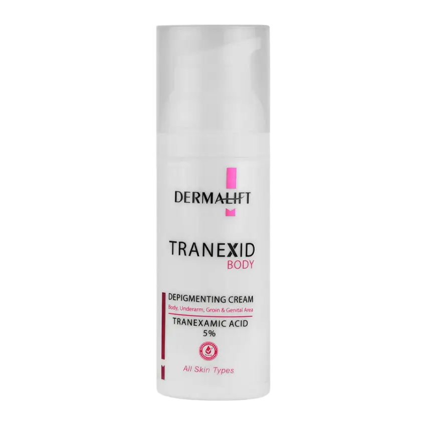 Dermalift-Tranexid-Depigmenting-Body-Cream-1 کرم روشن کننده بدن حاوی ترانگزامیک اسید و ویتامین C درمالیفت - 50 میلی لیتری - تصویر 1