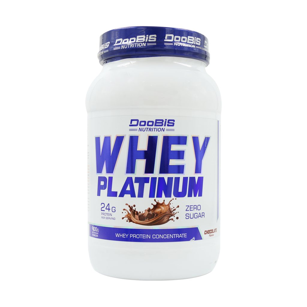 Doobis-Whey-Platinum-Powder-900-g (1) پودر پروتئین وی پلاتینیوم شکلاتی دوبیس - 900 گرم - Image 1