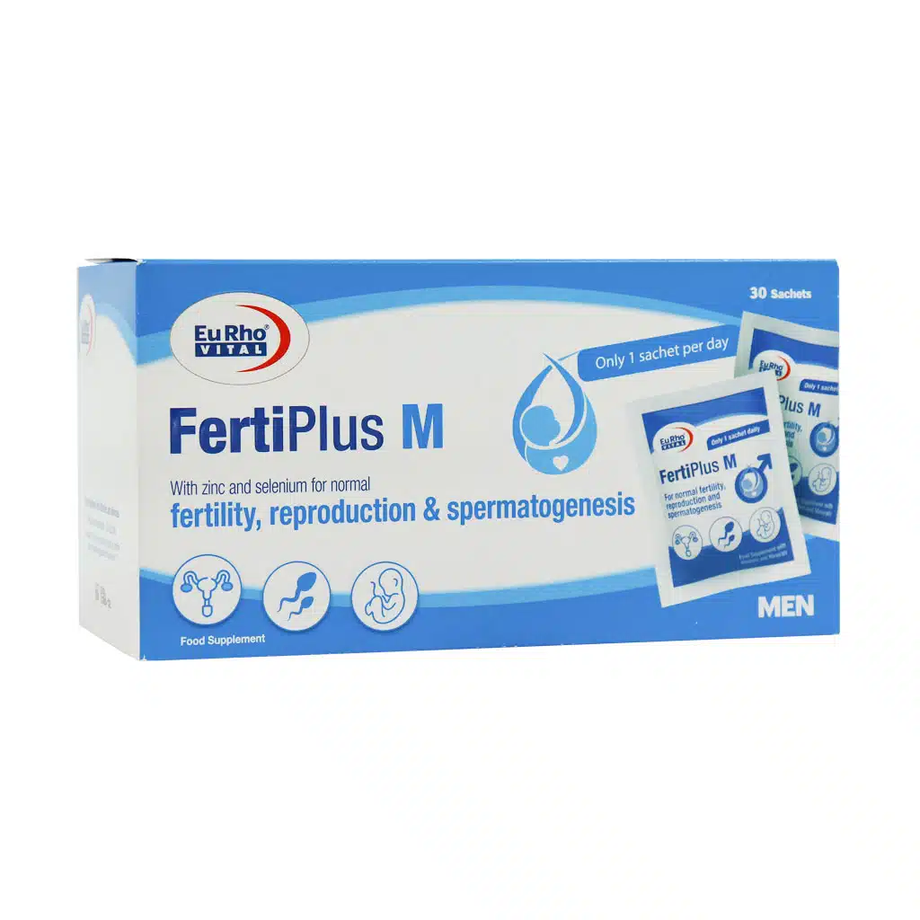 Eurho-Vital-Fertiplus-M-30-Sachets.jpg ساشه فرتی پلاس ام یوروویتال - 30 عدد - Image 1