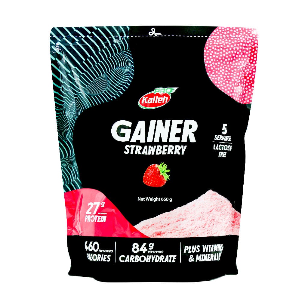 Kalleh-Gainer-Powder-650-g-strawberry پودر گینر طعم توت فرنگی کاله پرو - 650 گرم - Image 1