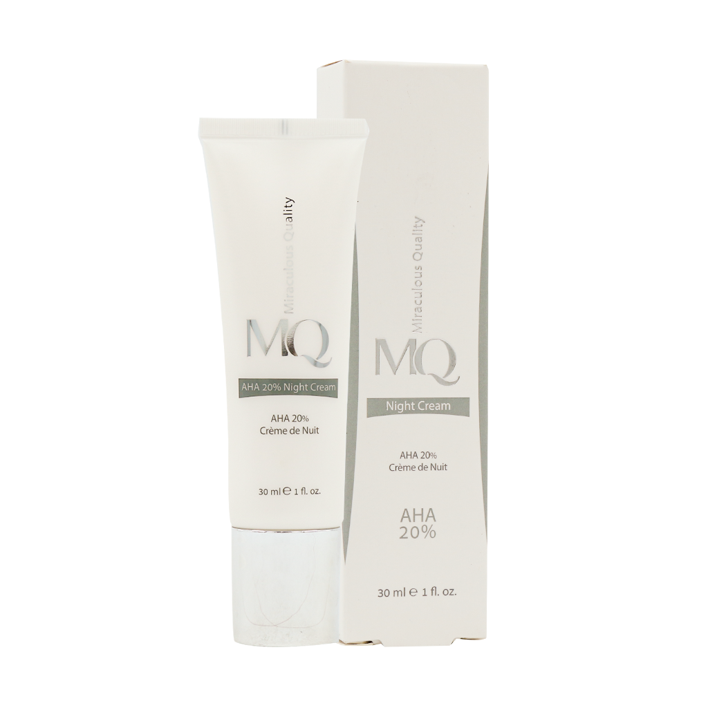 MQ-AHA-20-Night-Cream- کرم شب لایه بردار AHA 20 درصد ام کیو | 30 میلی لیتر - Image 1