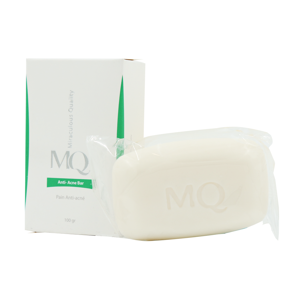 MQ-Anti-Acne-Bar- پن شستشوی صورت پوست چرب و جوشدار ام کیو | 100 گرمی - Image 1