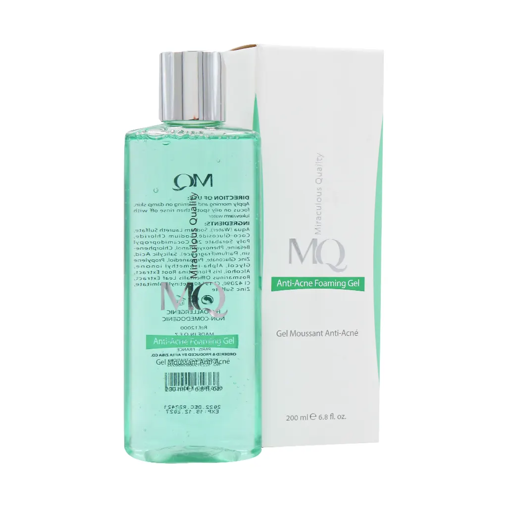 MQ-Anti-Acne-Foaming-Gel-200- فوم ژل ضد جوش صورت ام کیو | 200 میلی لیتر - Image 1