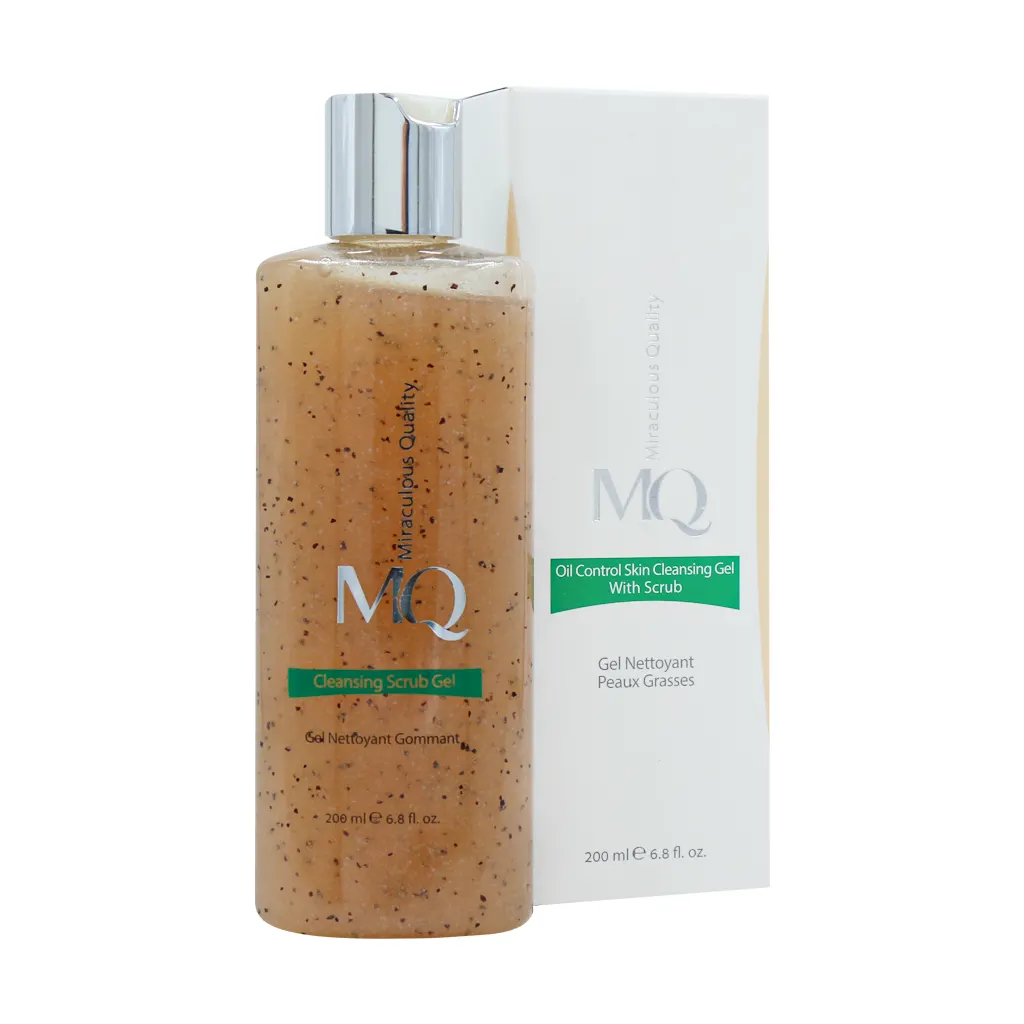 MQ-Cleansing-Scrub-Gel-200-ml ژل شستشو و لایه بردار پوست چرب ام کیو | 200 میلی لیتر - Image 1
