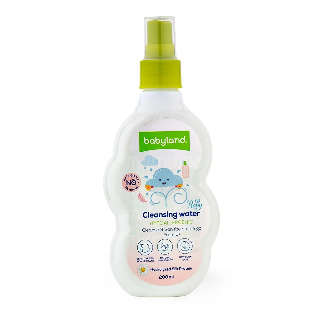 Mer30daru-babyland-cleansing-water محلول پاک کننده پوست کودک بی بی لند (200 میلی لیتر) - تصویر 1