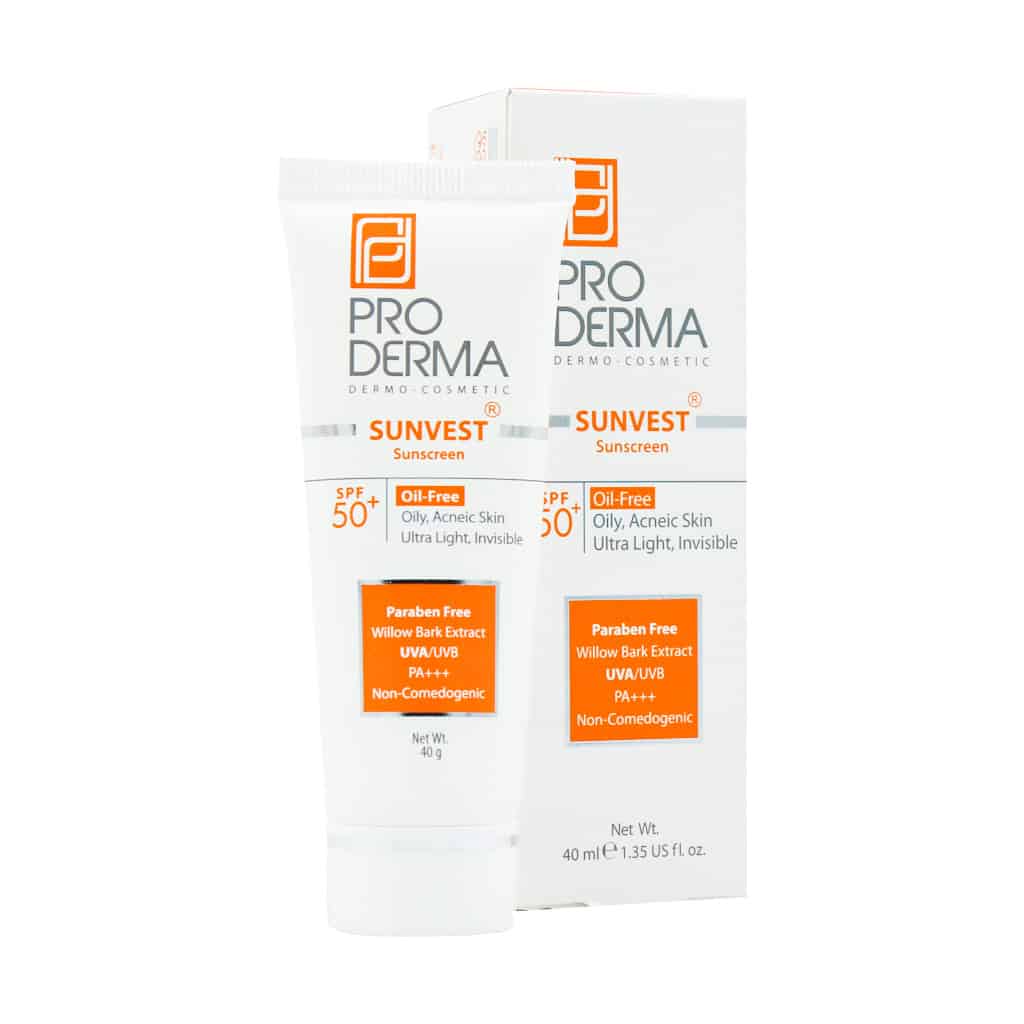 Pro-Derma-Sunscreen-SPF50-Oil-Free-cream-40-ml-2.jpg کرم ضد آفتاب فاقد چربی SPF50 برای پوست های چرب و جوش دار پرودرما | ۴۰ میلی لیتر - Image 1