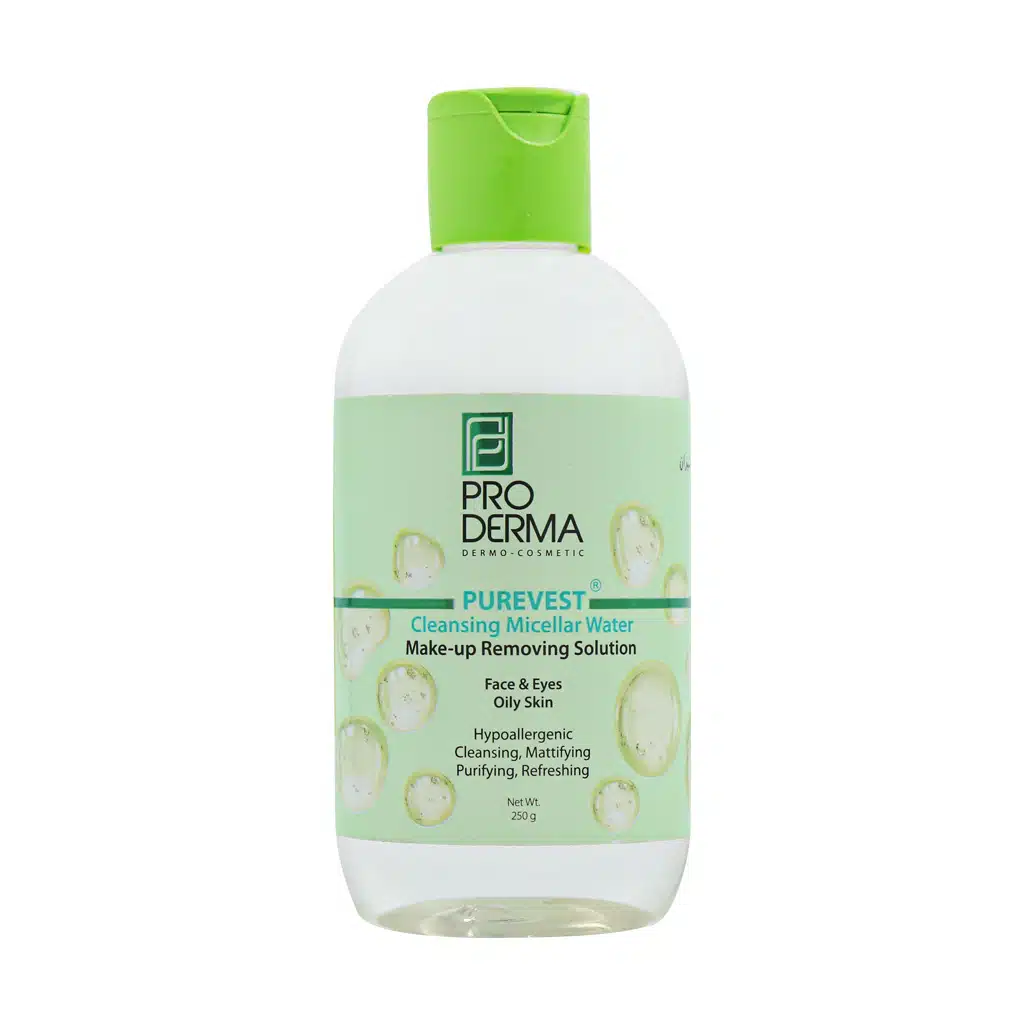 Proderma Micellar Cleansing Water For Oily Skin 250 ml محلول پاک کننده آرایش چشم و صورت پوست چرب پرودرما | 250 میلی لیتر - Image 1