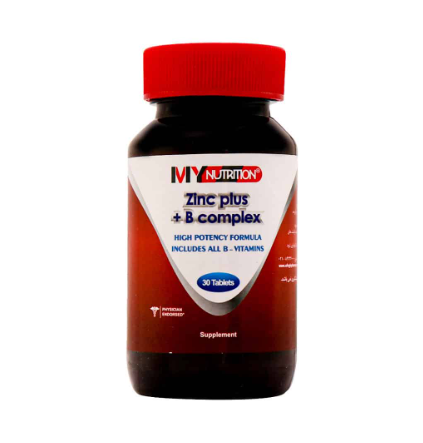 قرص زینک پلاس + ویتامین ب کمپلکس مای نوتریشن - 30 عدد