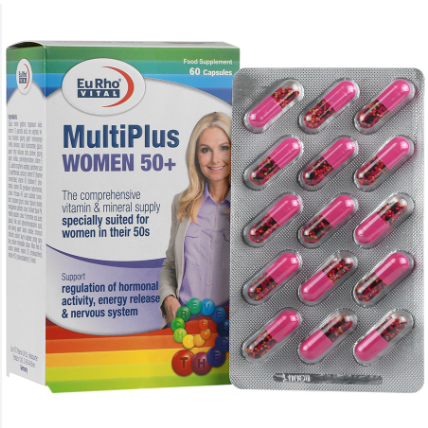 کپسول مولتی پلاس برای بانوان 50+ یورو ویتال - 60 عدد