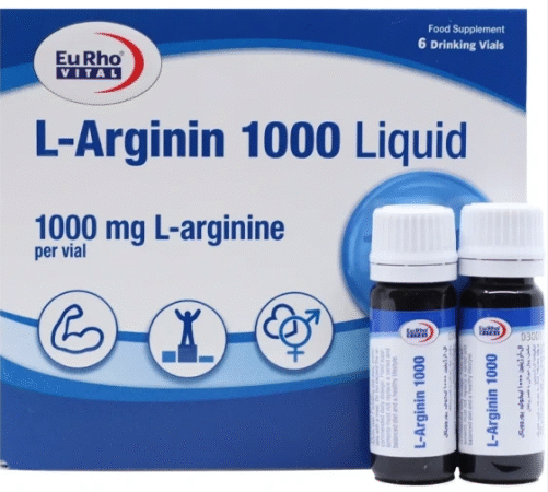 ویال خوراکی ال آرژنین 1گرم 10میلی لیتر یورو ویتال - ۶ عدد