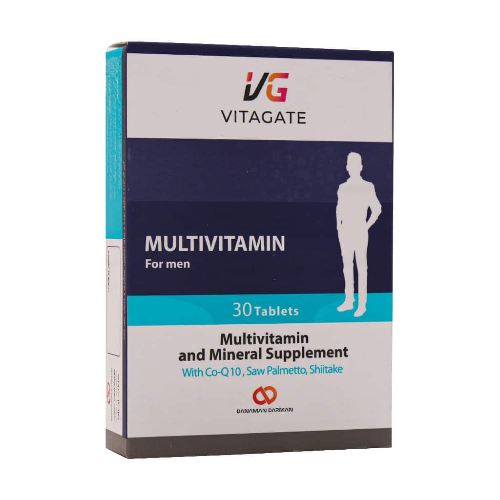 Vitagate-Multivitamin-For-Men-30-Tabs قرص مولتی ویتامین آقایان ویتاگیت - 30 عدد - Image 1