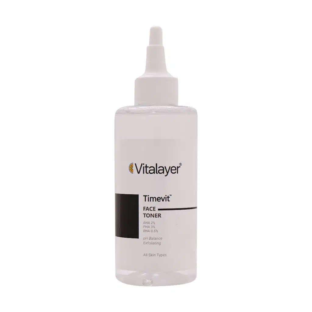 Vitalayer-Timevit-Face-Toner-200-Ml.jpg تونر صورت تایم ویت مناسب انواع پوست ویتالیر – 200 میلی لیتر - Image 1
