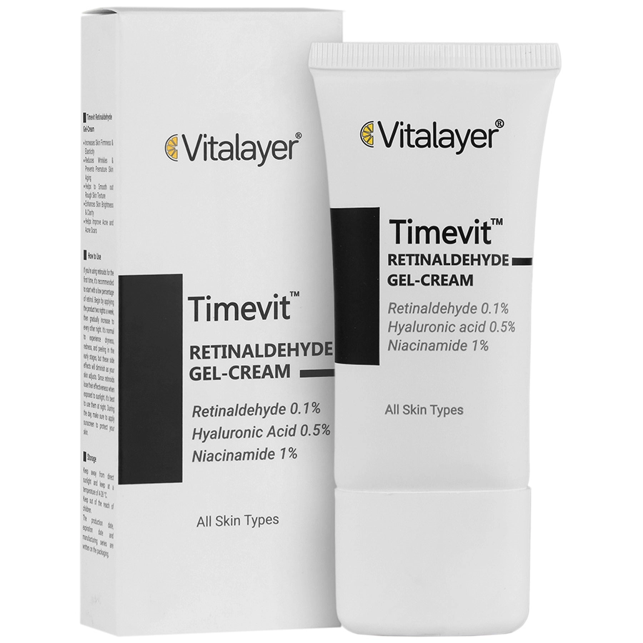 vitalayer-timevit-retinaldehyde-gel-cream-30-ml کرم ژل رتینالدئید تایم ویت ویتالیر – 30 میلی لیتر - Image 1