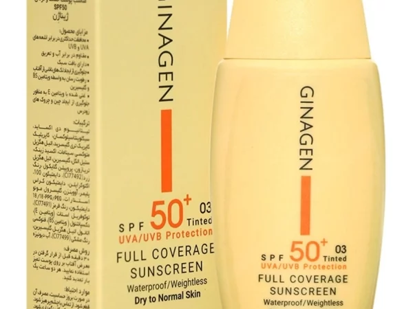 کرم ضد آفتاب رنگ 03 پوست خشک و نرمال spf+50 ژیناژن - 50 میلی لیتر
