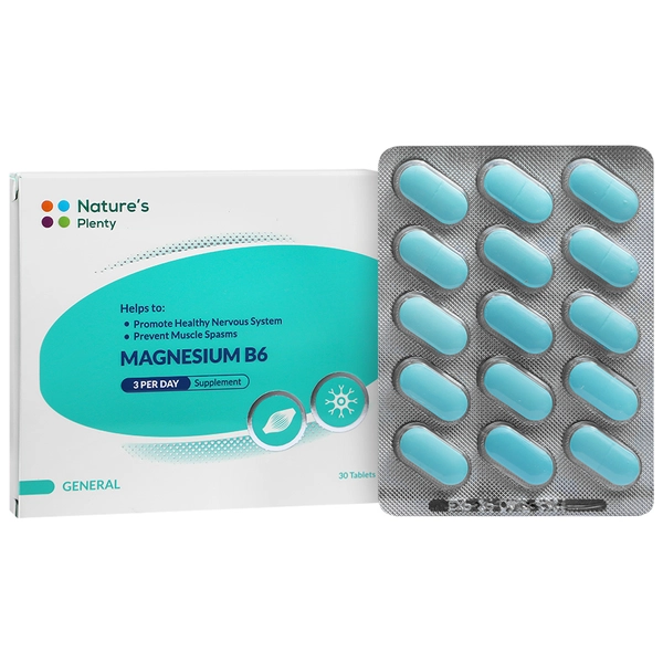 10444131945202562911 قرص منیزیوم ویتامین ب 6 نیچرز پلنتی - 30 عددی - Image 1