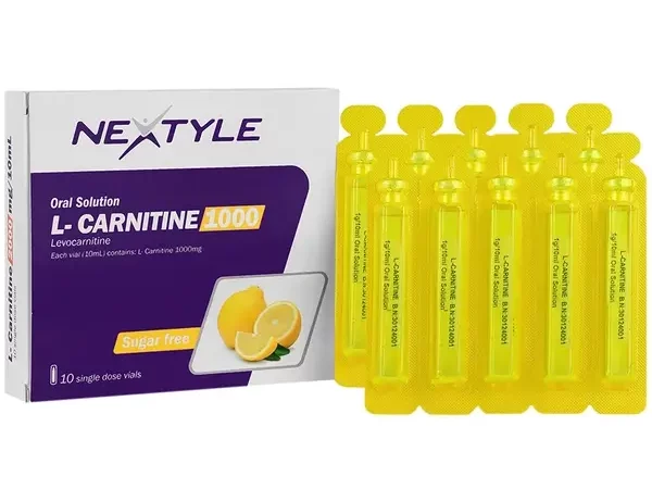 محلول خوراکی کارنیتین 1 گرم طعم لیمو نکستایل - 10 عددی