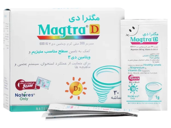 ساشه منیزیم + ویتامین د3 مگترا د - 30 عدد