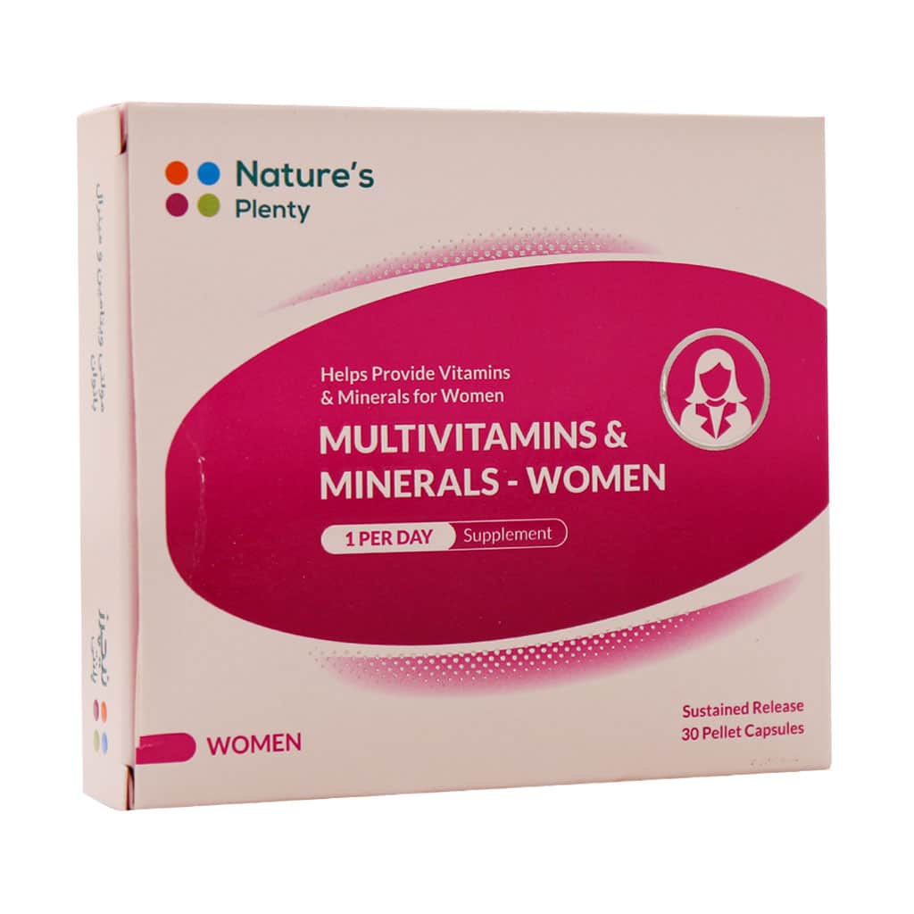 Natures-Plenty-Multivitamin-and-Mineral-For-Women-30-Capsules کپسول مولتی ویتامین و مینرال بانوان نیچرز پلنتی - 30 عدد - Image 1