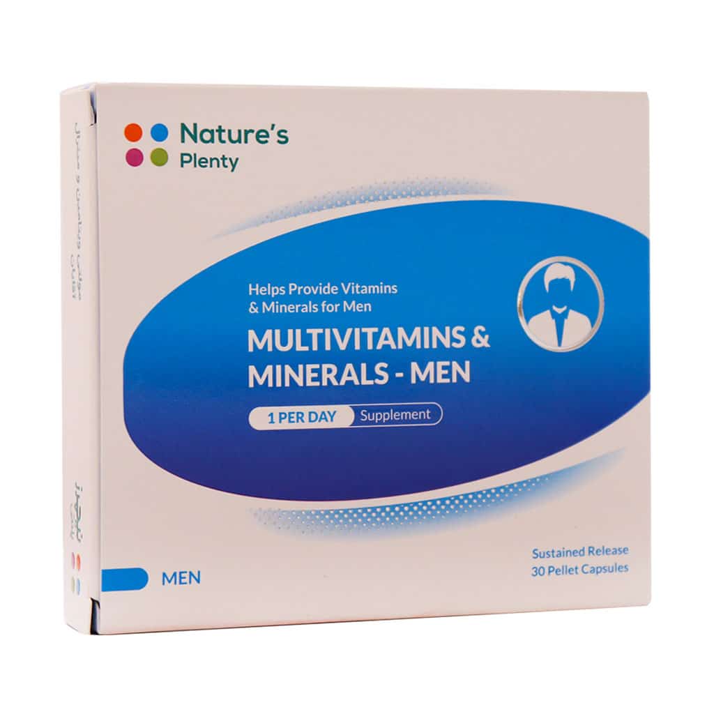 Natures-Plenty-Multivitamins-And-Minerals-For-MEN-Pellet-Capsules کپسول مولتی ویتامین و مینرال آقایان نیچرز پلنتی - 30 عددی - Image 1