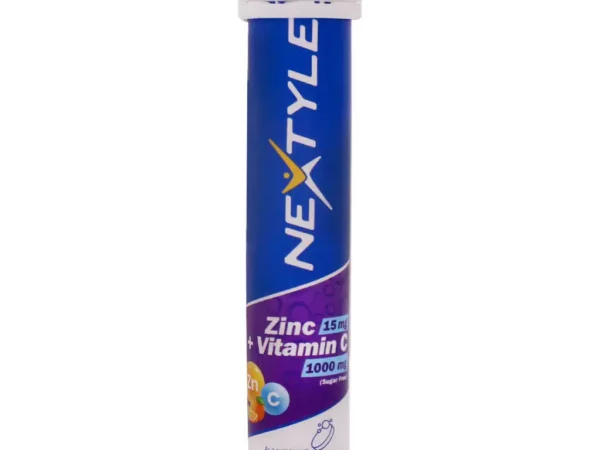 قرص جوشان زینک 15 میلی گرم و ویتامین C نکستایل - 20 عدد