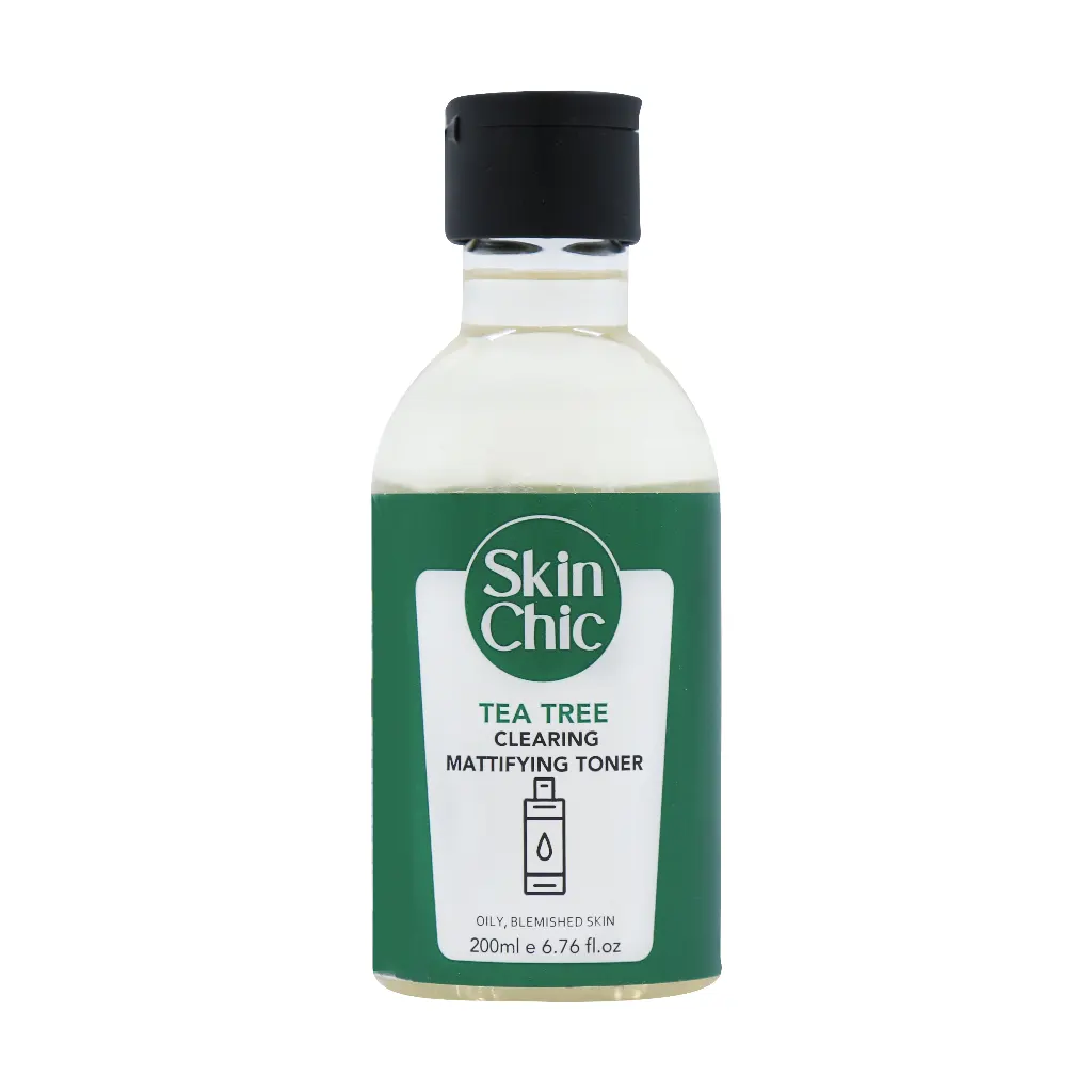 Skin-Chic-Tea-Tree-Toner-200-ml تونر پاک کننده و مات کننده عصاره درخت چای اسکین شیک | 200 میلی لیتر - Image 1