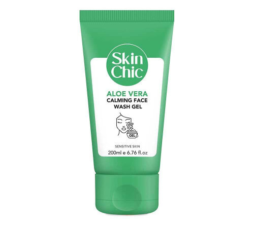 ژل شوینده صورت حاوی آلوئه ورا مناسب پوست حساس اسکین شیک | 200 میلی لیتر