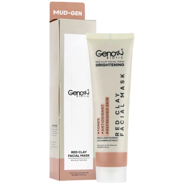 wmremove-transformed (8) ماسک خاک رس قرمز صورت و گردن عصاره برگ هلو و عصاره خیار ژنوبایوتیک - 100 میلی لیتر - تصویر 1