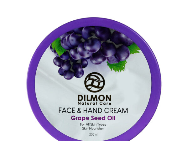 کرم کاسه ای مرطوب کننده دست و صورت هسته انگور دیلمون | 200 میلی لیتر