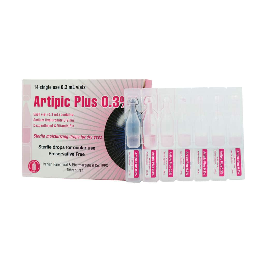 Artipic-Plus-0.3-Vials اشک مصنوعی آرتیپیک پلاس 0.3 درصد - 14 عدد - Image 1