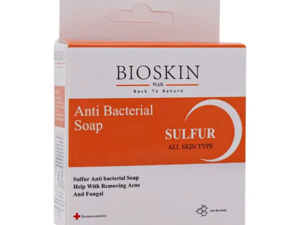 صابون آنتی باکتریال گوگرد مناسب انواع پوست بایو اسکین پلاس | 100 گرم