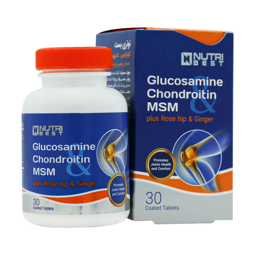 Nutri-Best-Glucosamine-Chondroitin-Msm-30-Tab قرص گلوکزامین کندرویتین ام اس ام نوتری بست - 30 عدد - Image 1